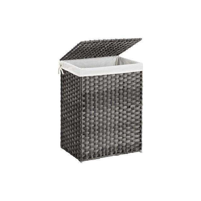 Songmics Handwoven 23 Gallons Laundry Hamper Gray
