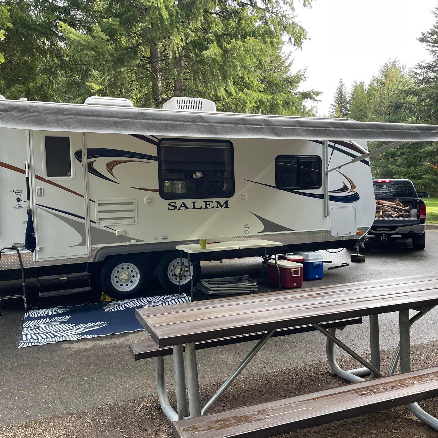 Our first camping trip to Farragut Park with our trailer