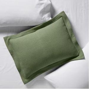 Vintage Matelassé Sham | Size: King Sham, Color: Bay Leaf