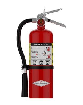 Amerex B500 5lb ABC Dry Chemical Class A B C Multi-Purpose Fire Extinguisher with Wall Bracket.