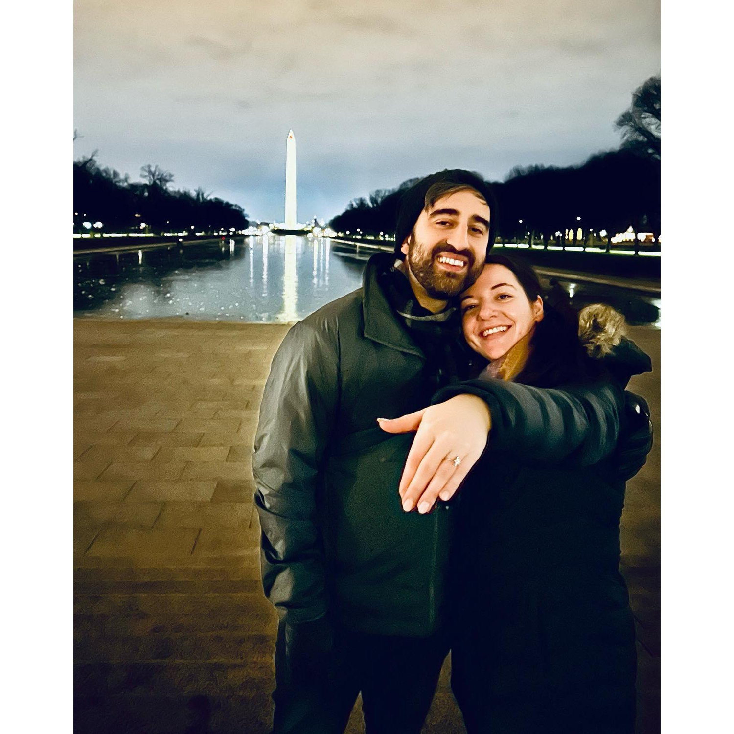 Cyrus's best friend, Nick, happily took some post-proposal pics of us :)