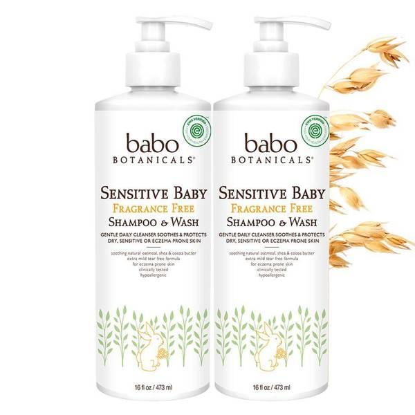 Sensitive Baby Shampoo & Wash - Fragrance Free - 16 oz. - Bundle (2 Pack)