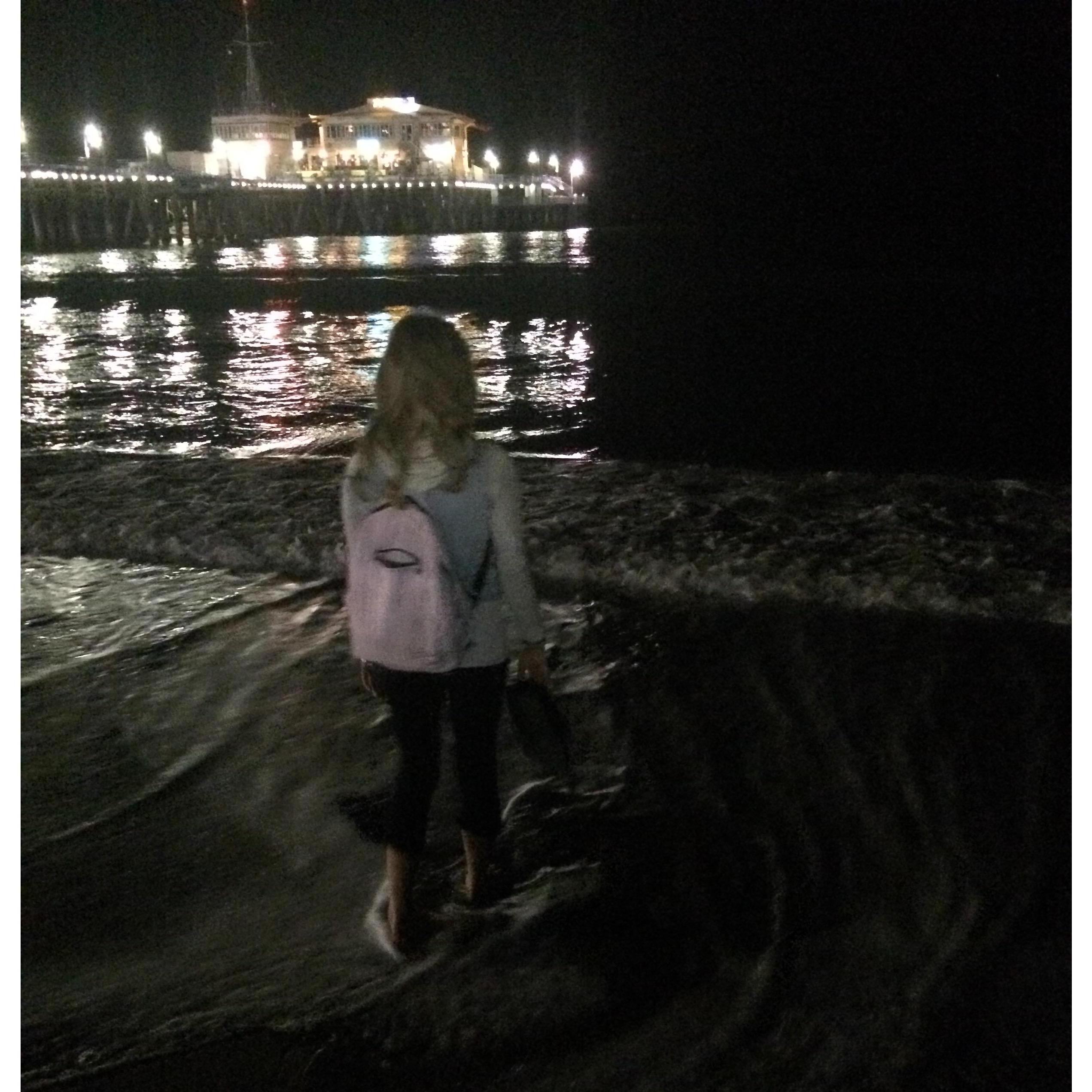 Los Angeles, CA. The picture Paul secretly took of Nicole at the beach after she first got off of the airplane to come see him in LA.