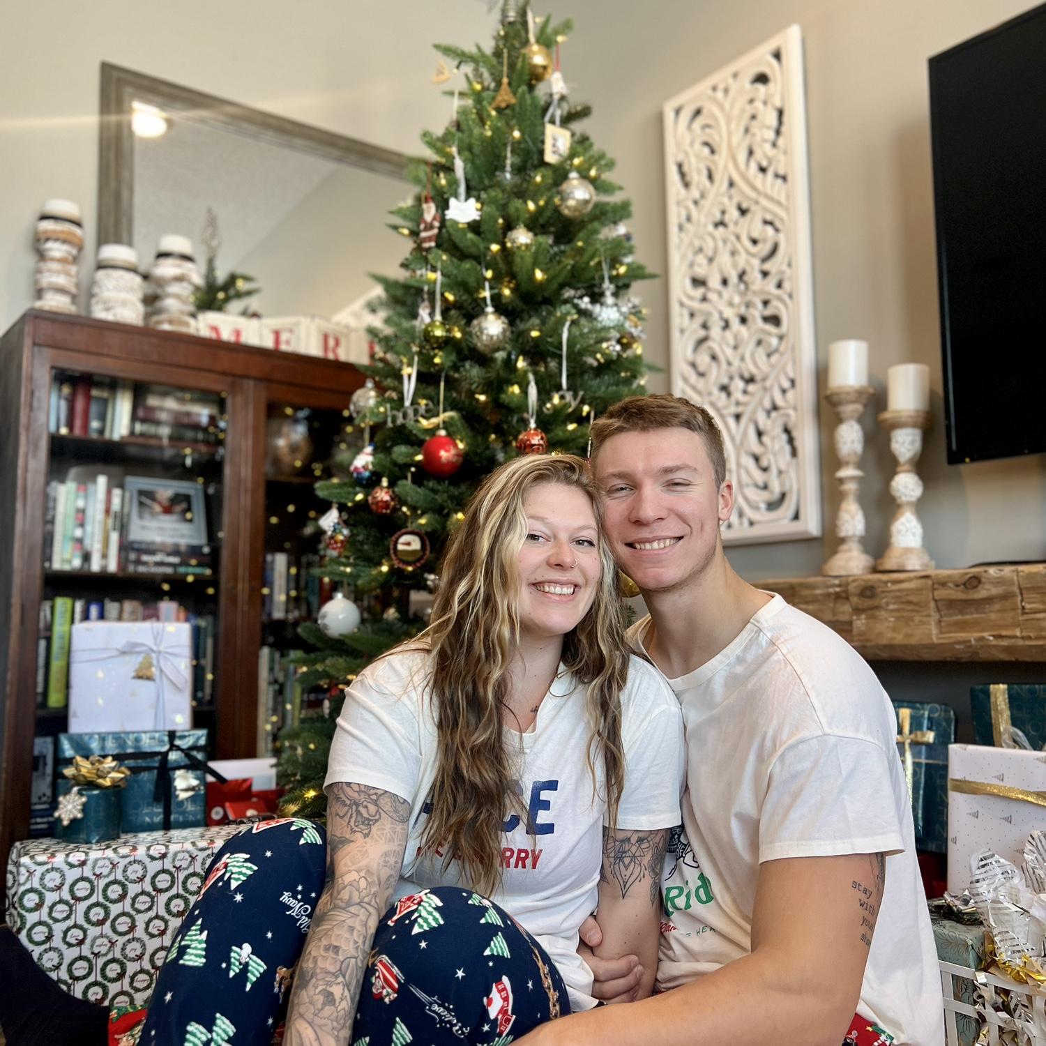 Our first tradition, matching Christmas jammies