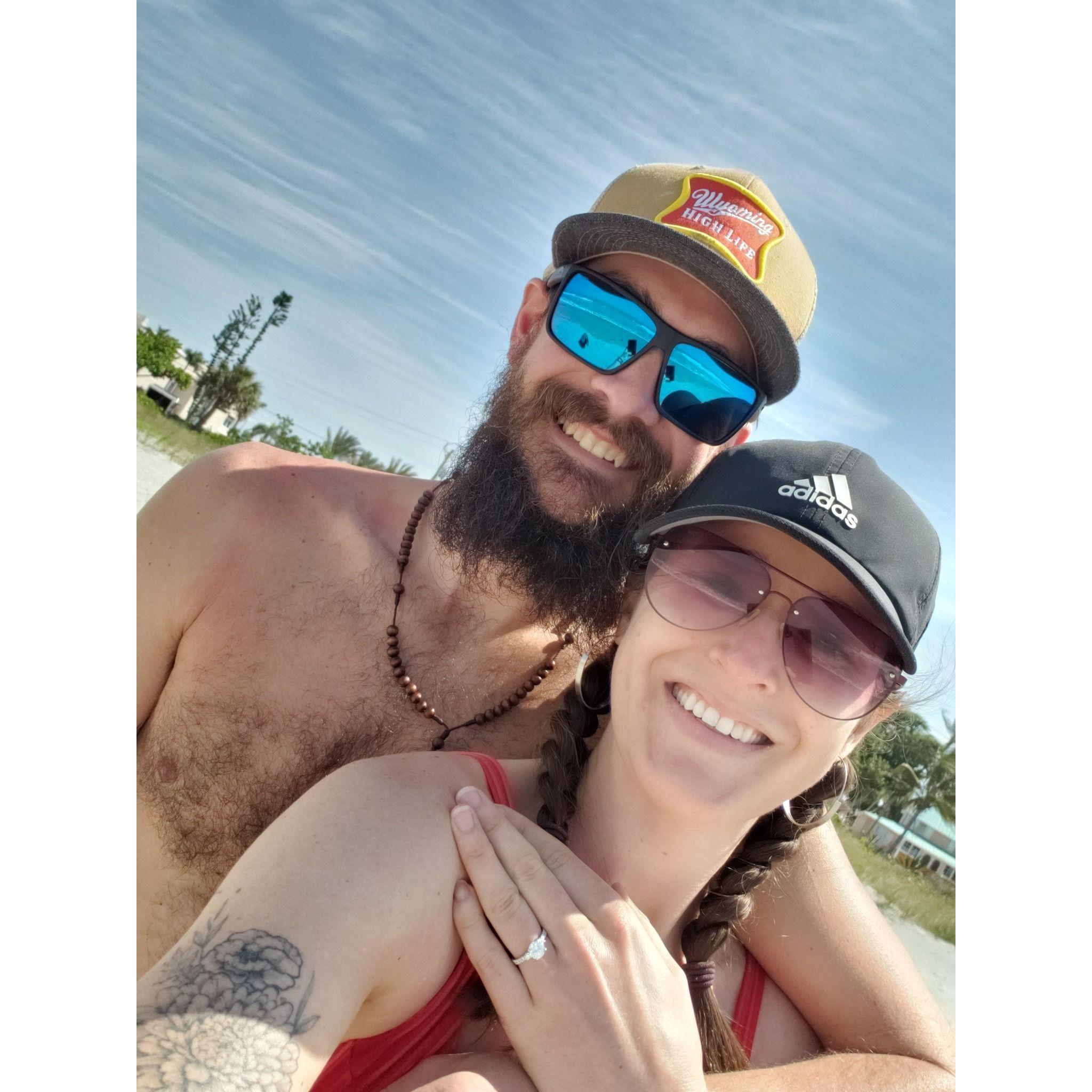 Right after we got engaged on Captiva!