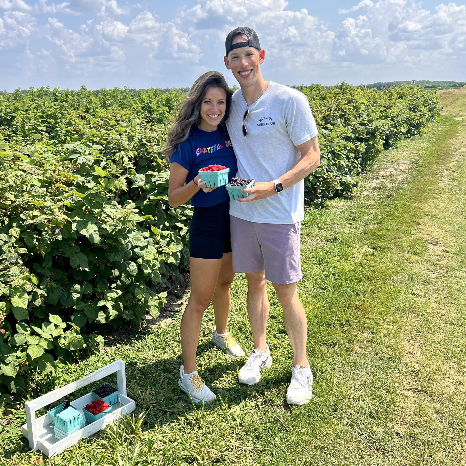 June 2023 ❤︎ Our first anniversary spent picking berries in the fields of Woodstock, Illinois