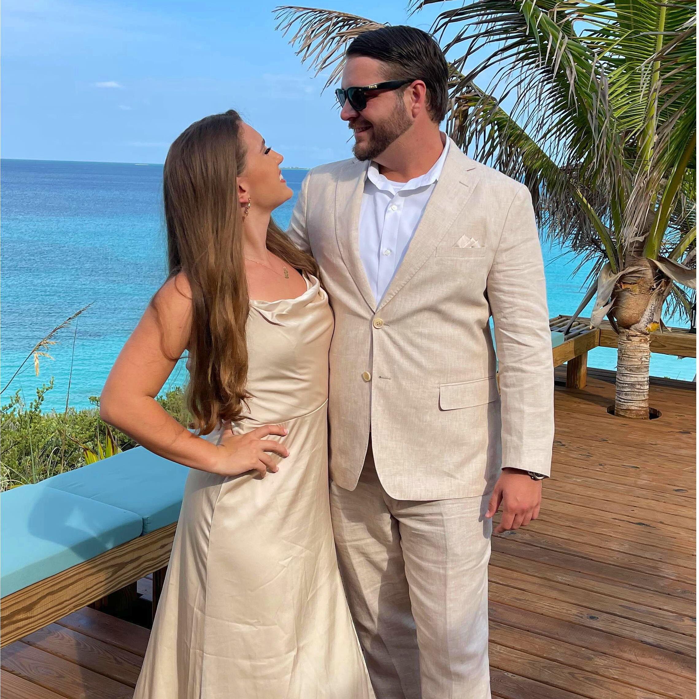 At Sacha's Wedding in the Bahamas