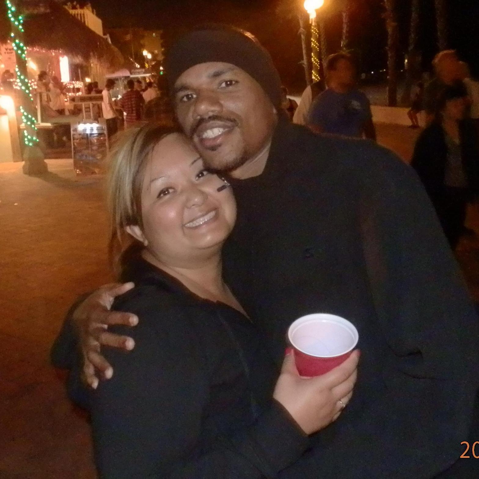 We tried to stay up for Reggie's birthday and have a drink. Fort Lauderdale Beach.