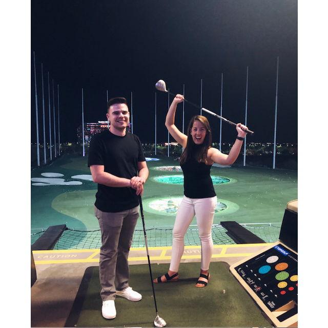 The first and last time Sparkley beat Tucker in golf.
