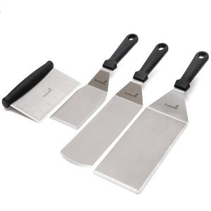 Professional Stainless Steel Spatula Set - Pancake Flipper - Oversized Hamburger Turner and Griddle Scraper – metal utensil great for BBQ , Grill , Flat Top – Commercial Grade