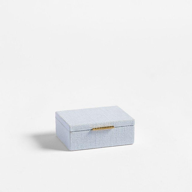 Hampton Jewelry Box, Small - Bright Chambray