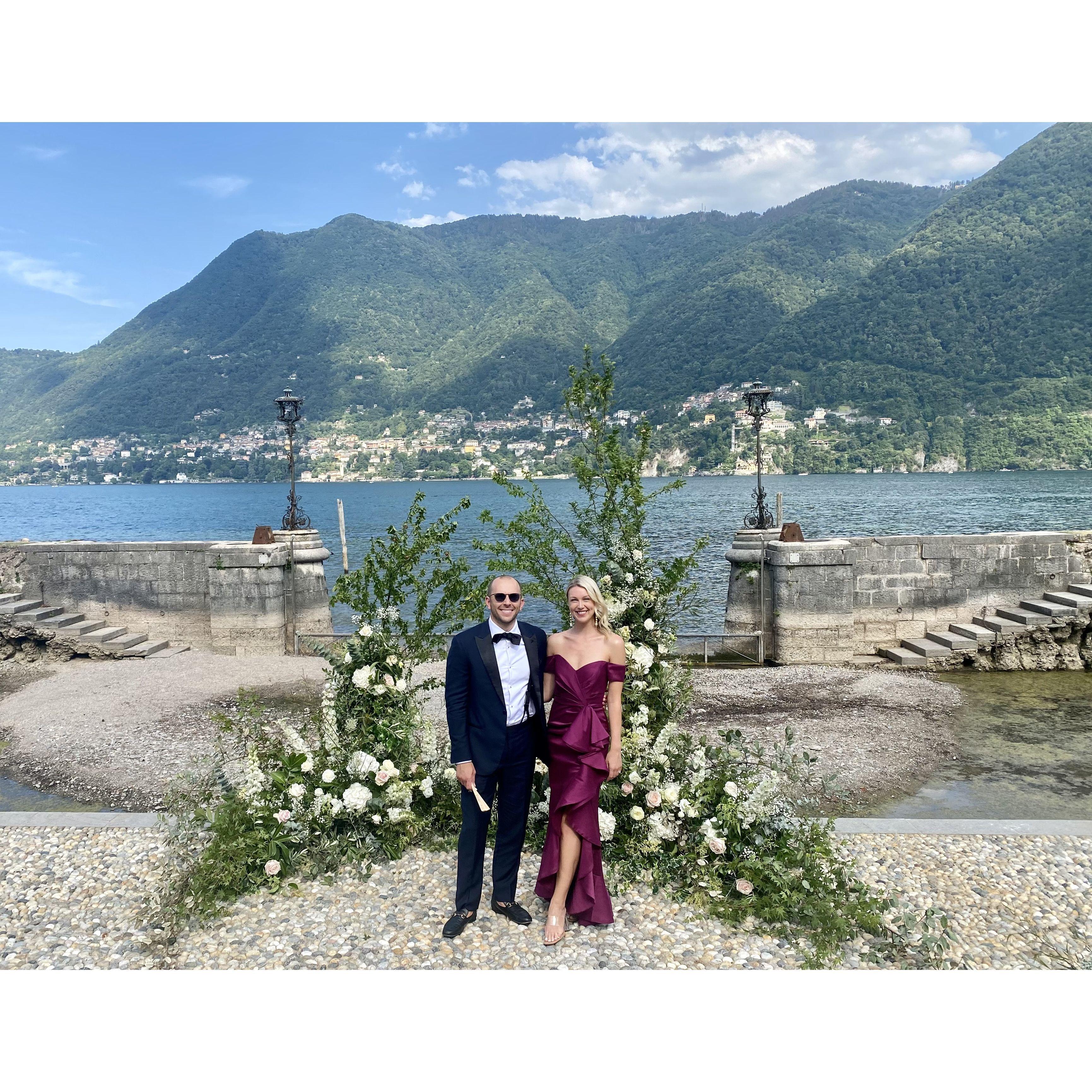 Lake Como celebrating Dan & Ali