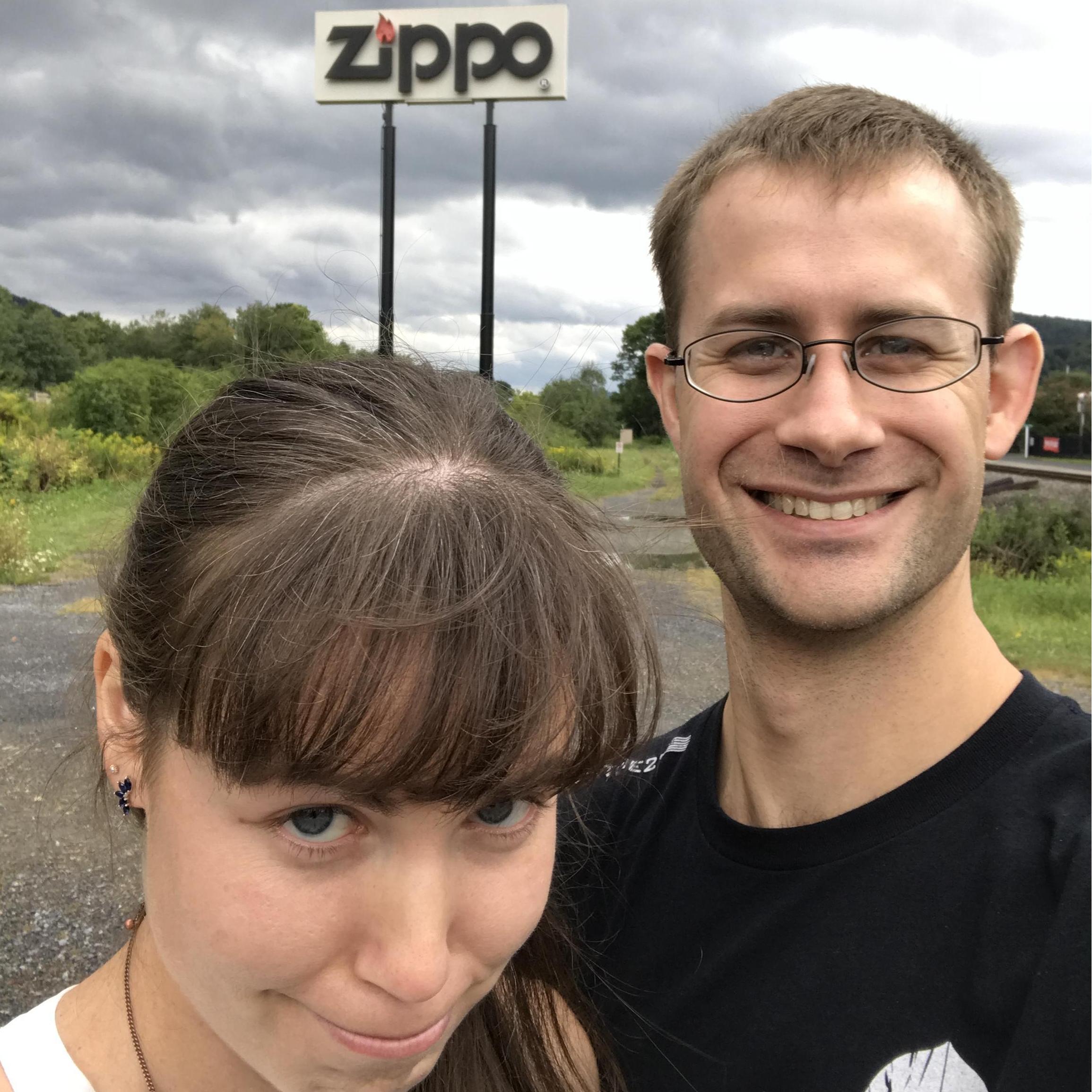 Road tripping to see the Zippo Museum in PA and one of us was having more fun than the other.