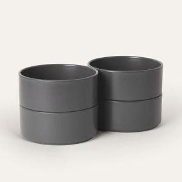 Portuguese Stoneware Bowls (4 Piece Set) - Noir - Made in Portugal