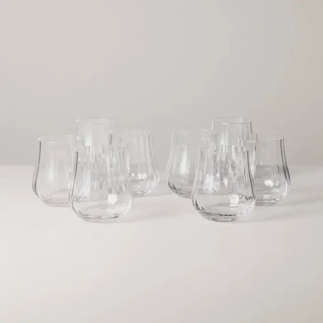 Set of 8 14oz Short Water Glasses Clear - Hearth & Hand™ with Magnolia