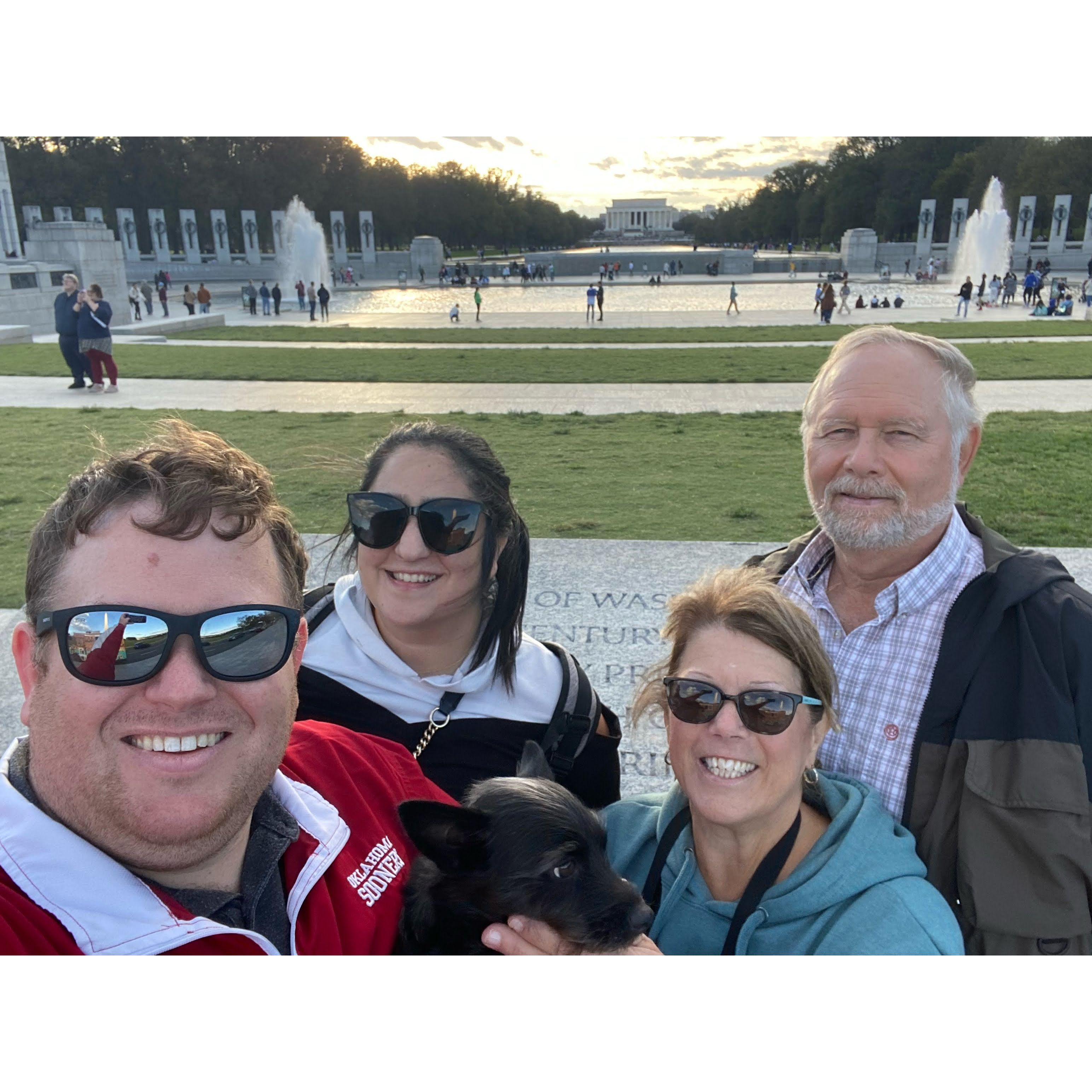 Washington DC with Mike's Parents. Their first visit to our home!