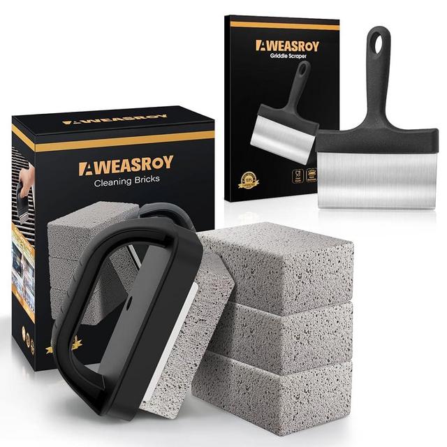 AWEASROY Griddle Cleaning Bricks & Griddle Scraper