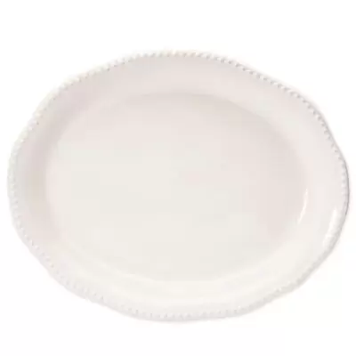 Modern Farmhouse Home Turkey 21-Inch Oval Platter in White