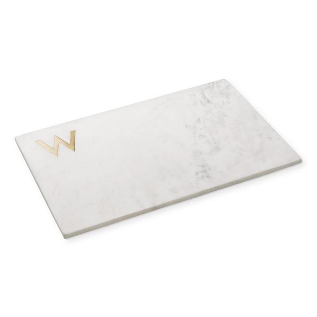 Marble & Brass Monogram Board, W
