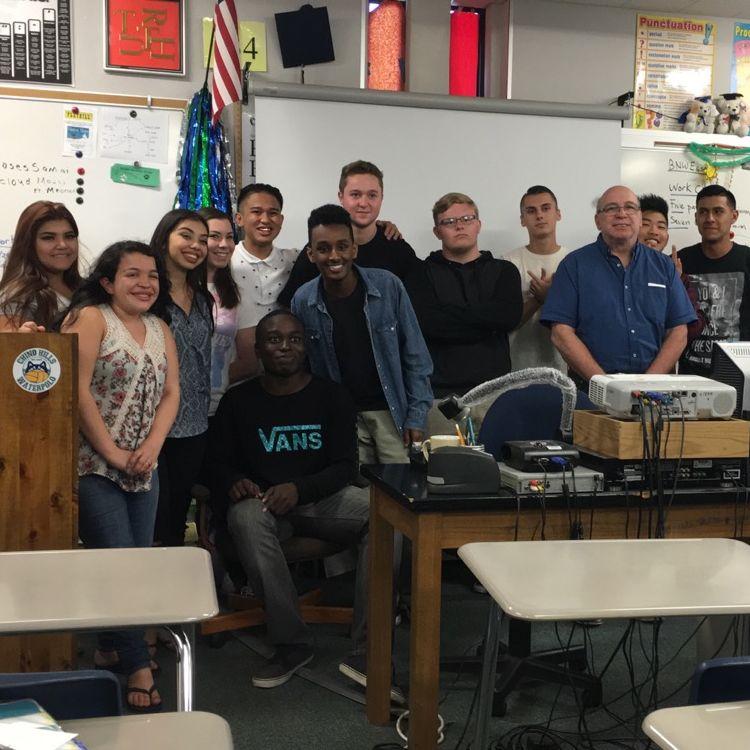 Our very first photo together!! Mr. Richmond's English class our senior year of High School.