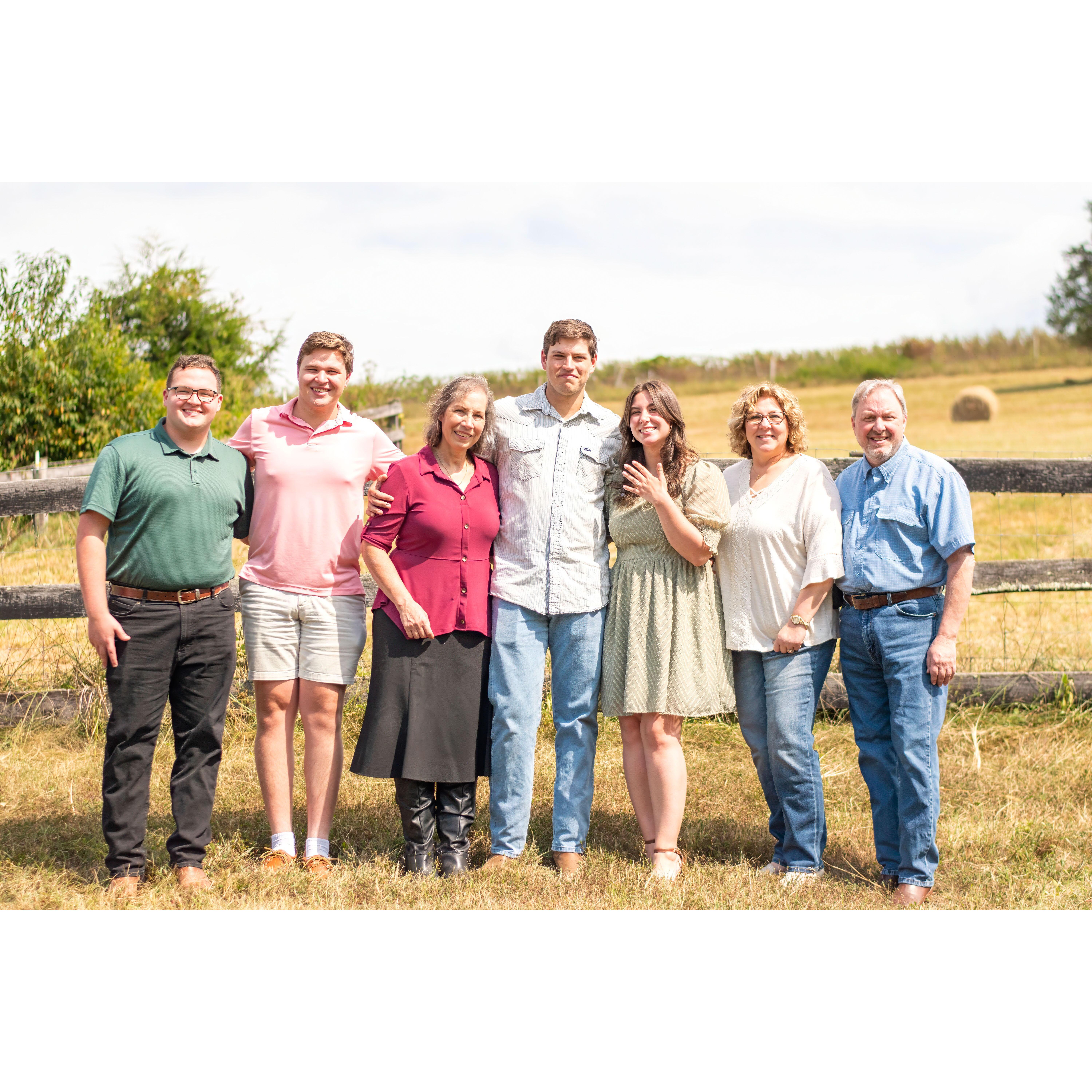 All of our family came out to celebrate with us!