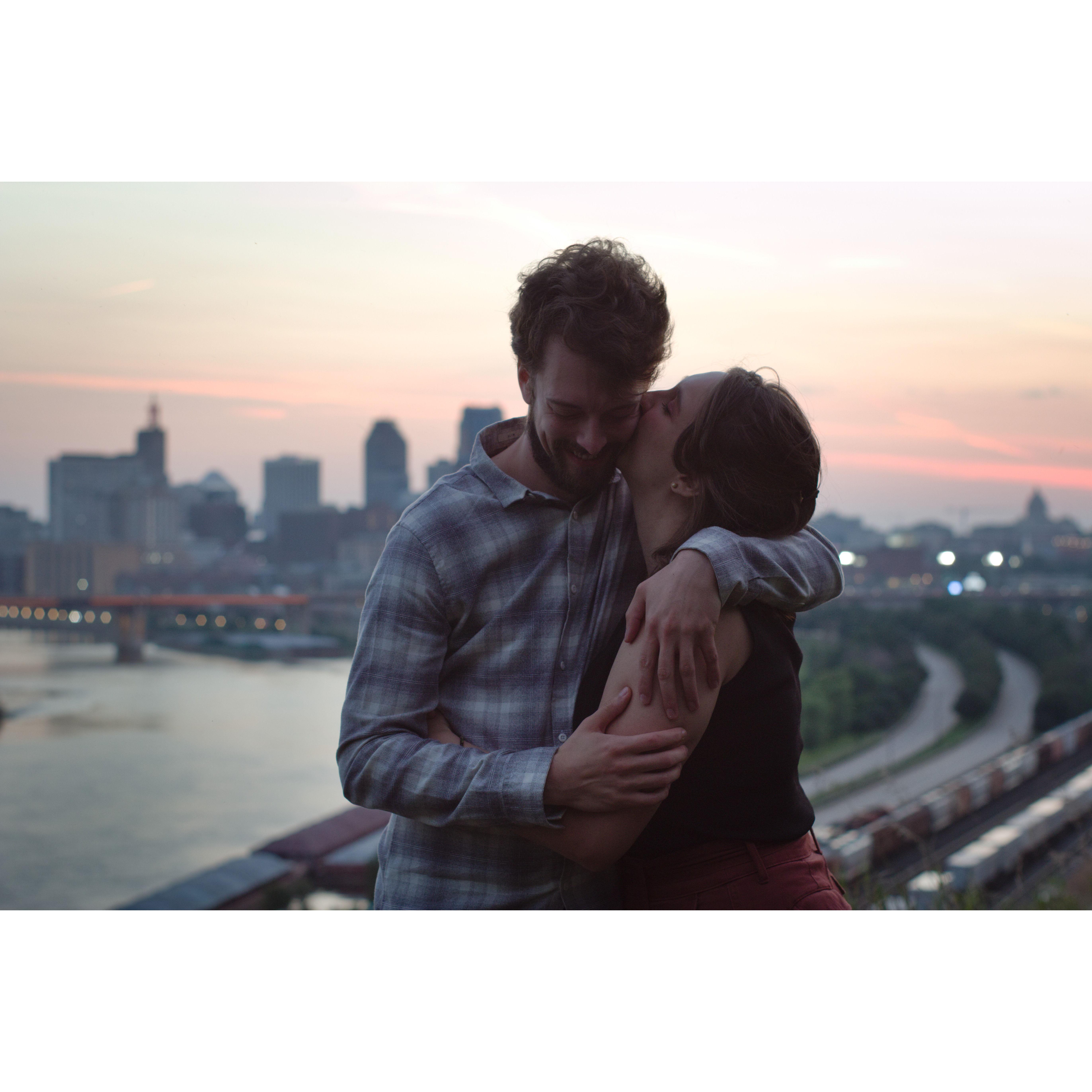 From our 6 month anniversary. Ben remembered to say happy anniversary every month!