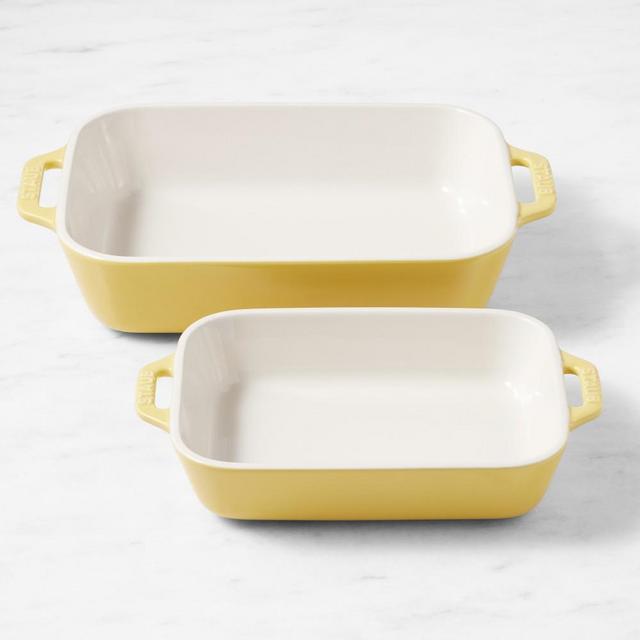 Staub Rectangular Bakers, Set of 2, Citron