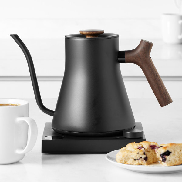 Fellow Stagg EKG Electric Gooseneck Kettle - Pour-Over Coffee and Tea Kettle - Stainless Steel Kettle Water Boiler - Quick Heating Electric Kettles for Boiling Water - Matte Black