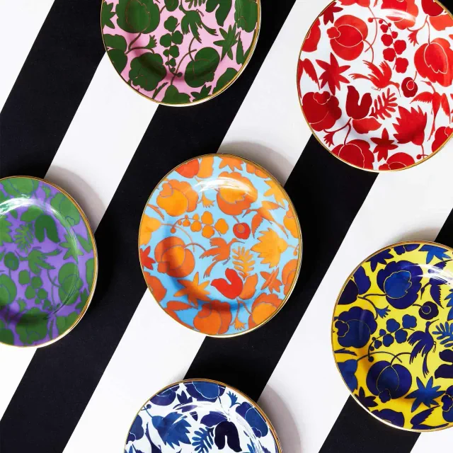 Dessert Plate Set of 6 Wildbird Mix