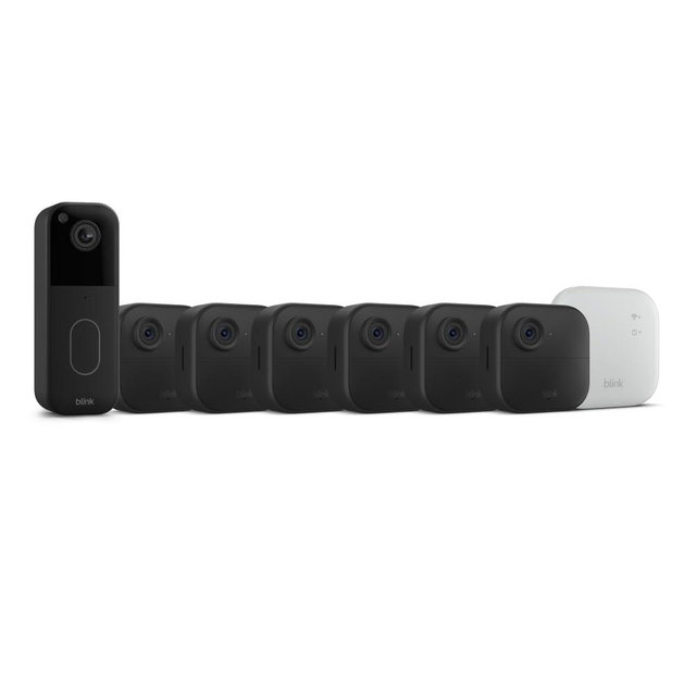Blink Video Doorbell + Outdoor 4 XR – Wireless smart security cameras, two-year battery life, go up to 400 feet from your home with extended range. Sync Module XR included.