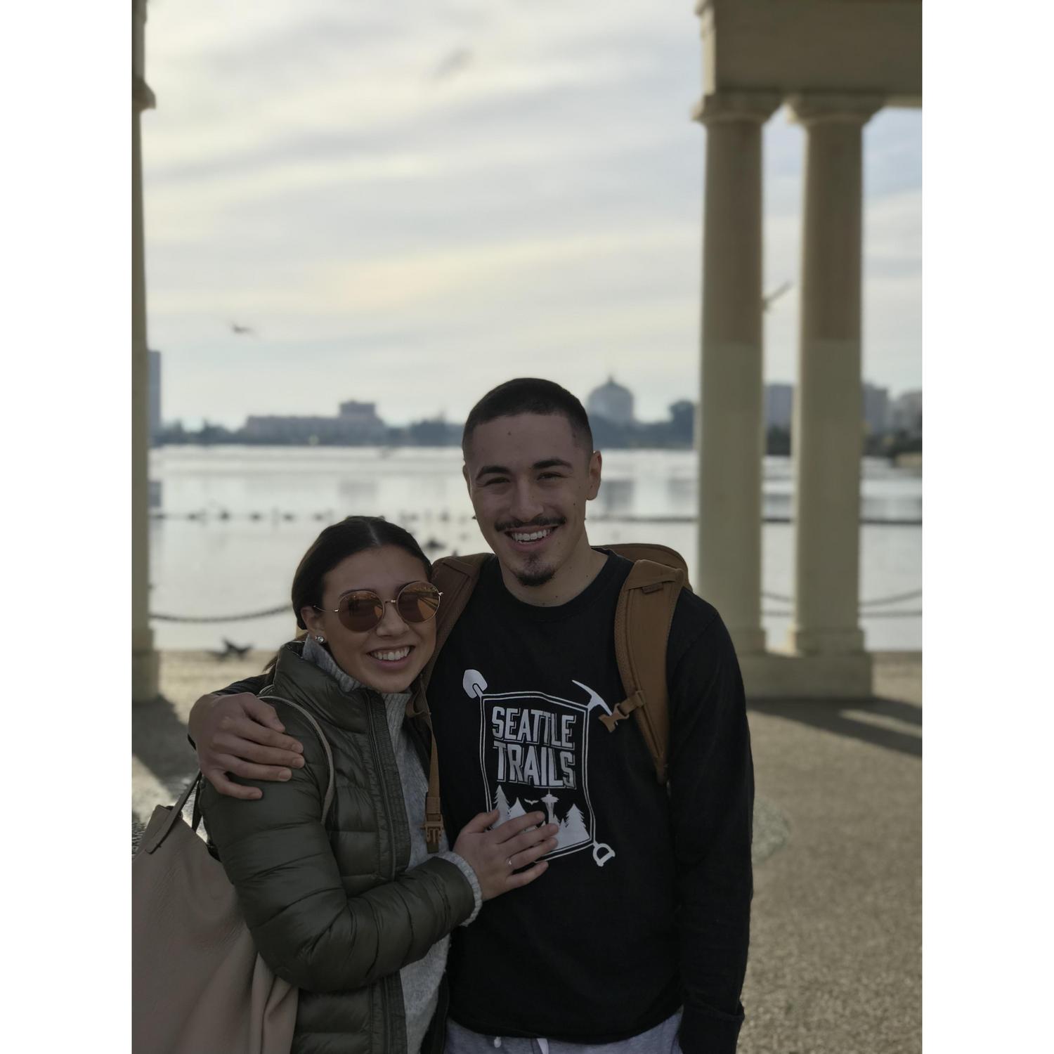 Jon's first time in Oakland, meeting the family!
Lake Merritt, CA
Dec. 23 2017