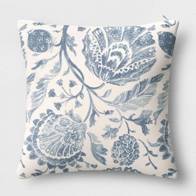 Square Floral Printed Jacobean Throw Pillow - Threshold™