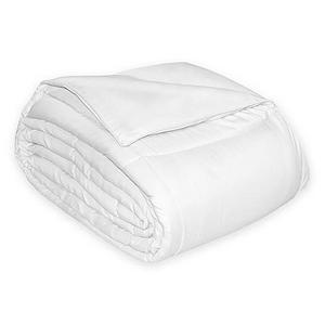 700-Thread-Count Reversible Cotton Sateen King Down Alternative Comforter in White