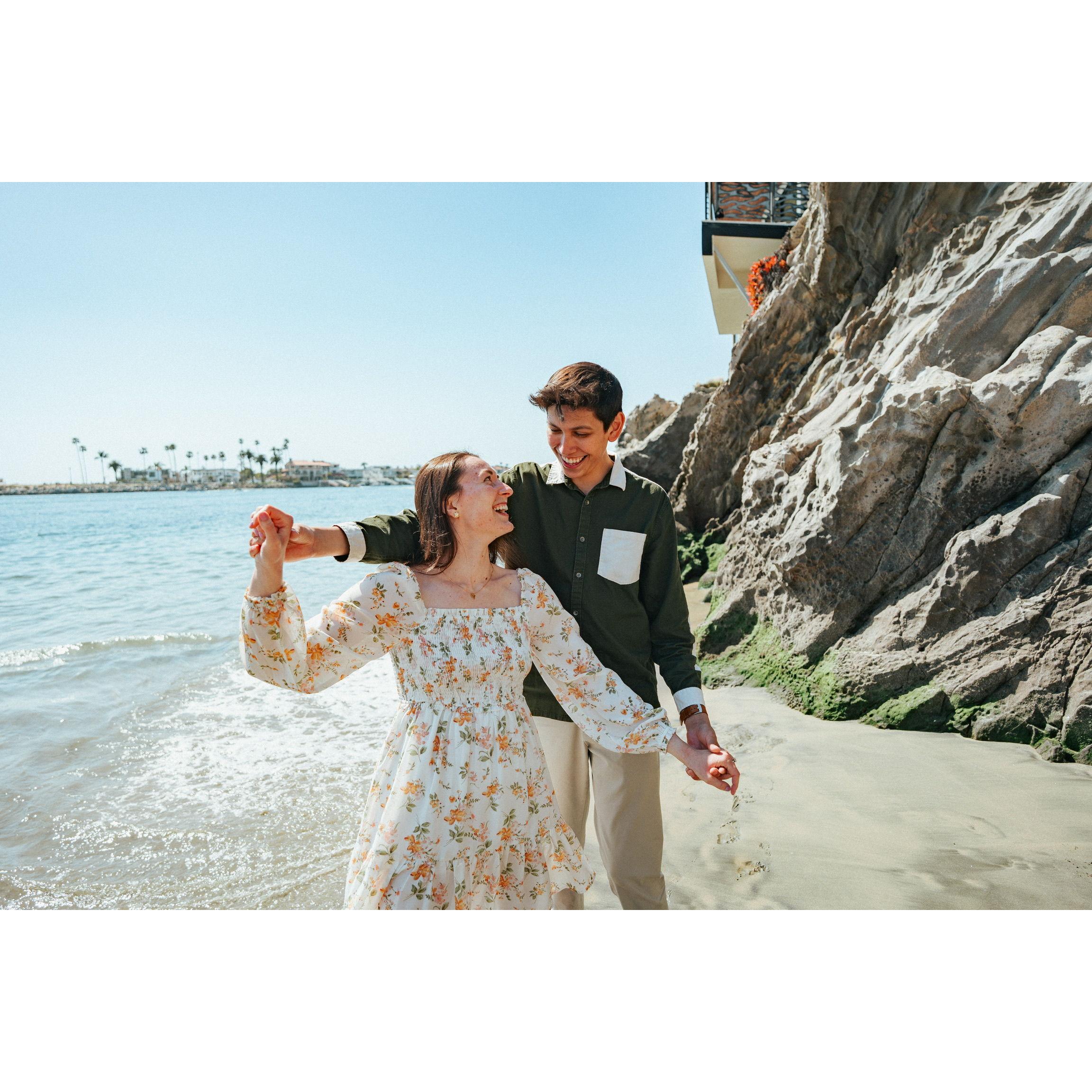 Pirate's Cove in Corona Del Mar. This is Kenny's favorite beach, so it was appropriate that he took his favorite person there!