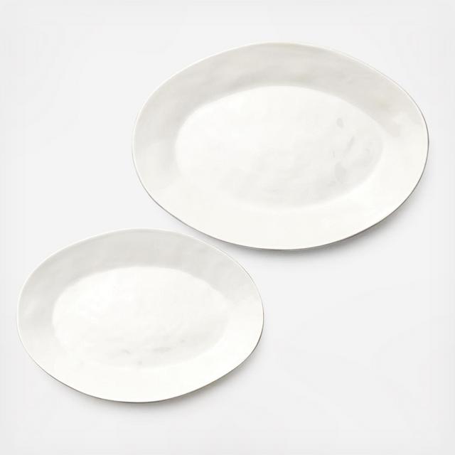 Crate and Barrel, Marin 2-Piece Serving Platter Set