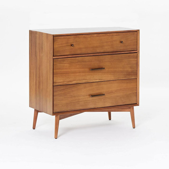 Mid-Century 3-Drawer Dresser, Acorn