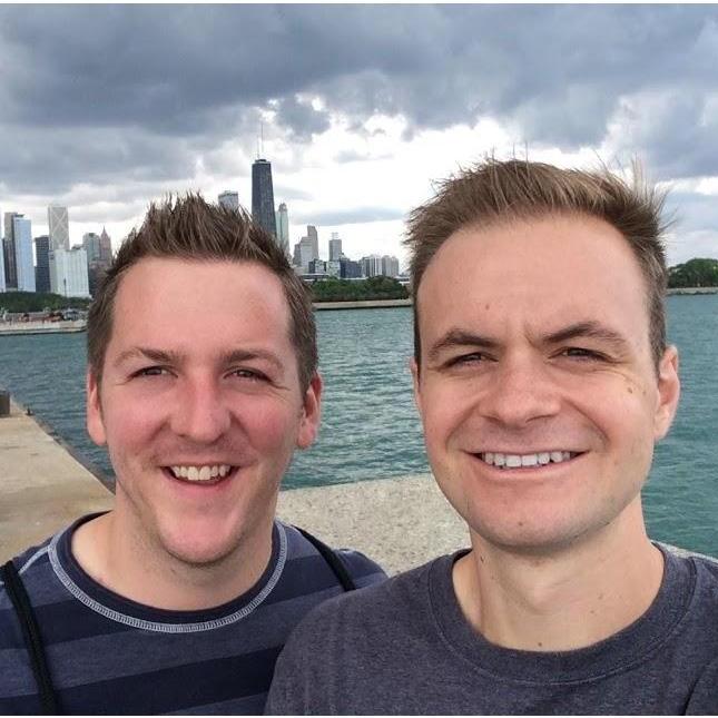 Visiting Tom in Chicago. Taking a walk along Lake Michigan.