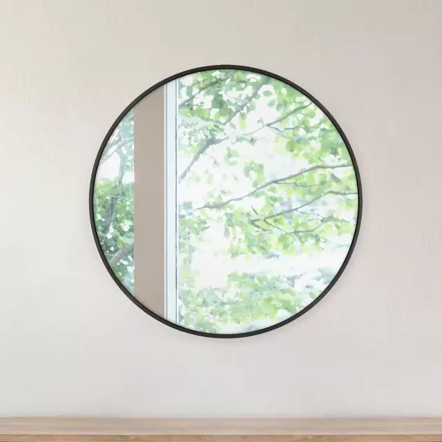 Studio 3B™ 26-Inch Round Wall Mirror in Black