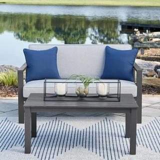 Fynnegan Outdoor Loveseat Table Set