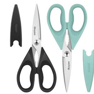 Kitchen Shears, Black & Aqua Sky