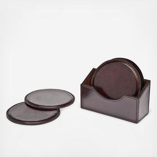 Leather Coaster, Set of 6