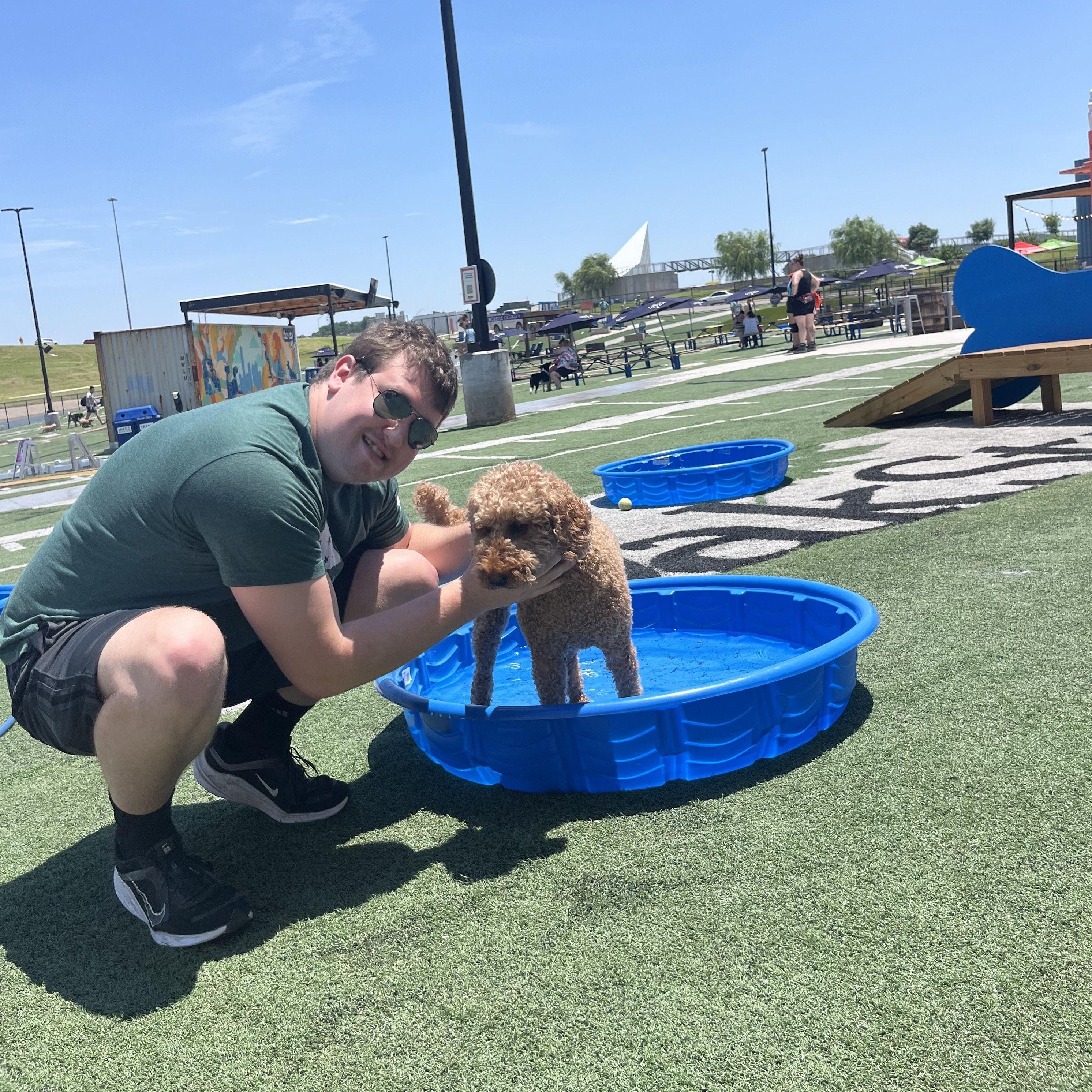 Summer swim day at Rosie's favorite place, Bar K, in OKC.