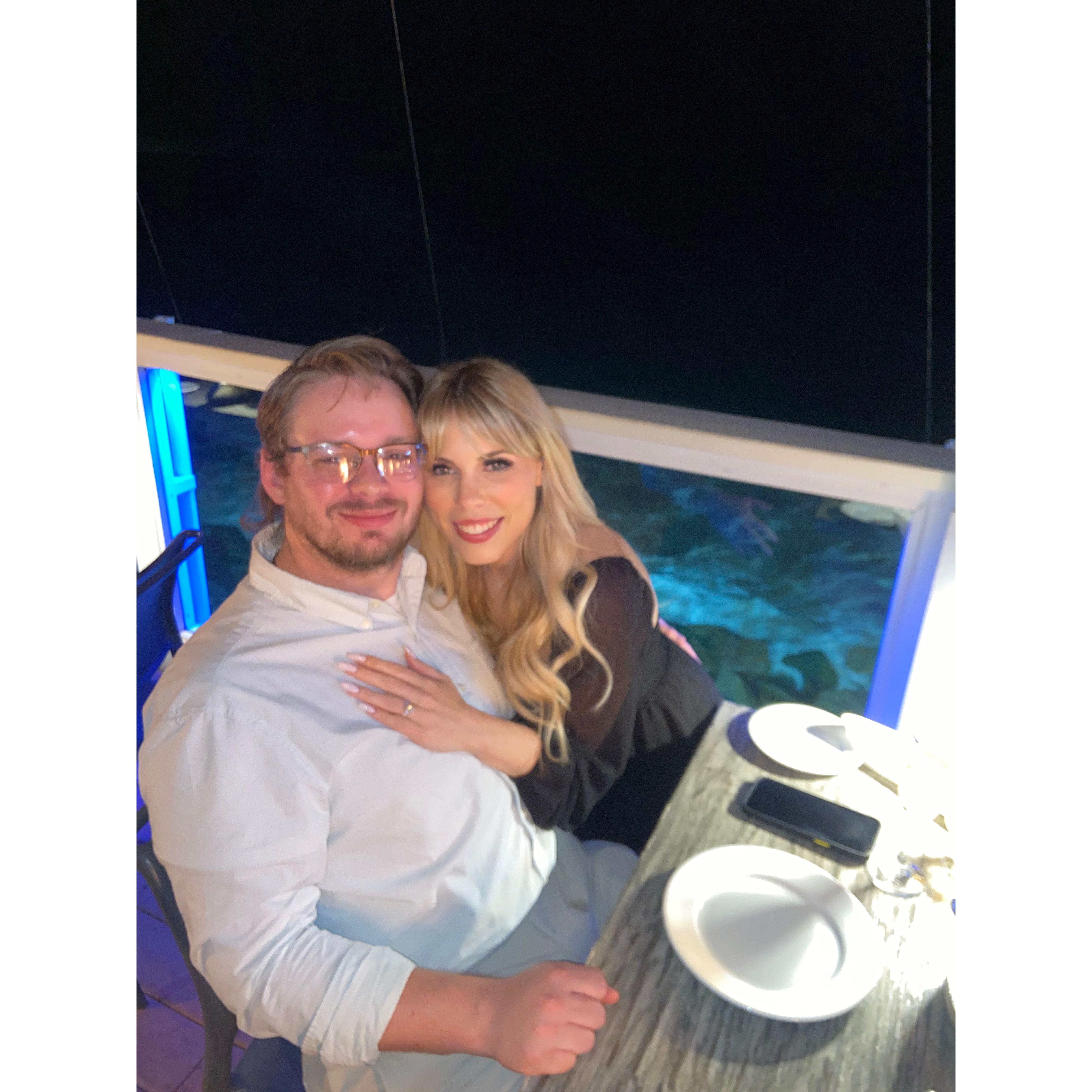 The night we got engaged!