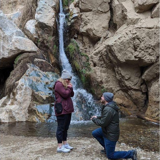 2023 - Engaged at Darwin Falls in Death Valley