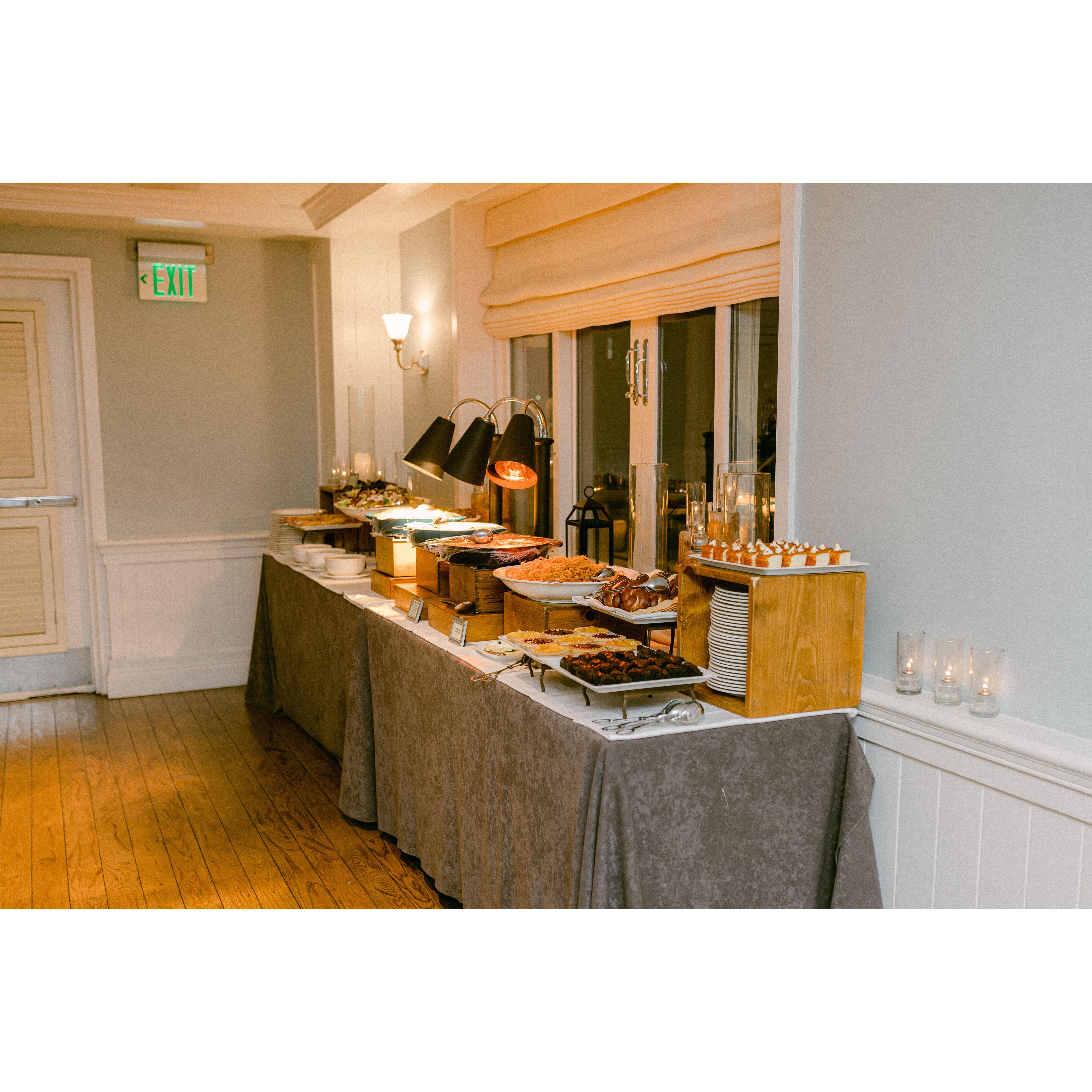 Buffet feast! One thing about Aprille & Jason, they will always have more than enough food available!