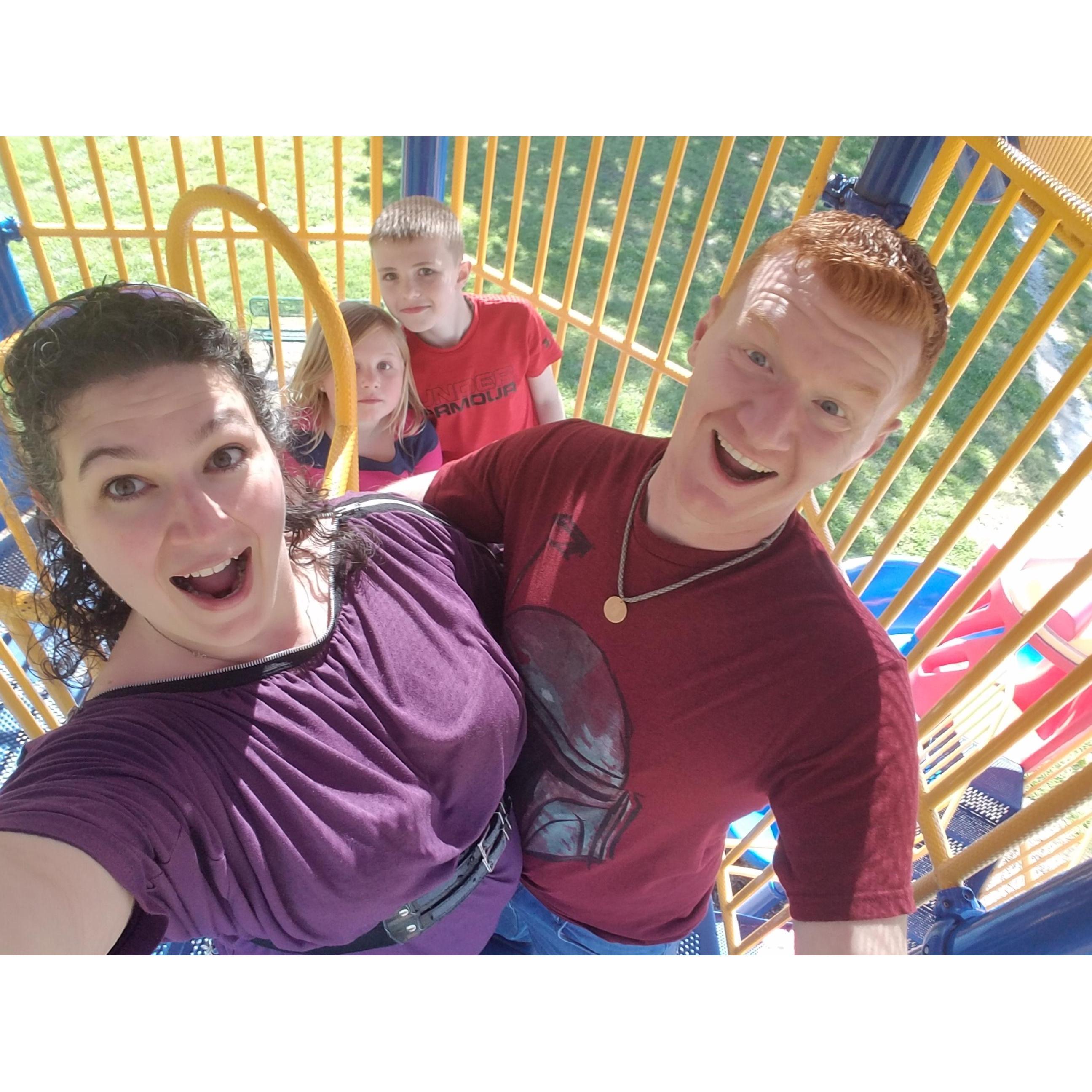 Engagement party fun on the playground!!! May 2019