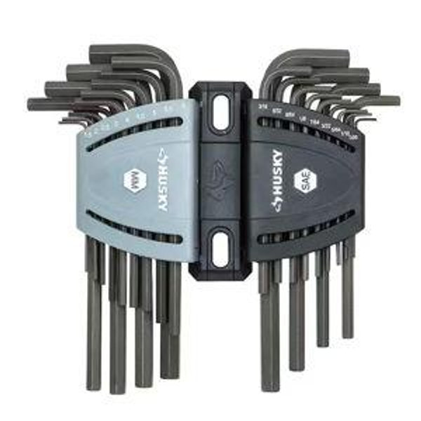 Husky Long Arm Hex Set, SAE/MM (26-Piece) HLAHKSM26PC-06
