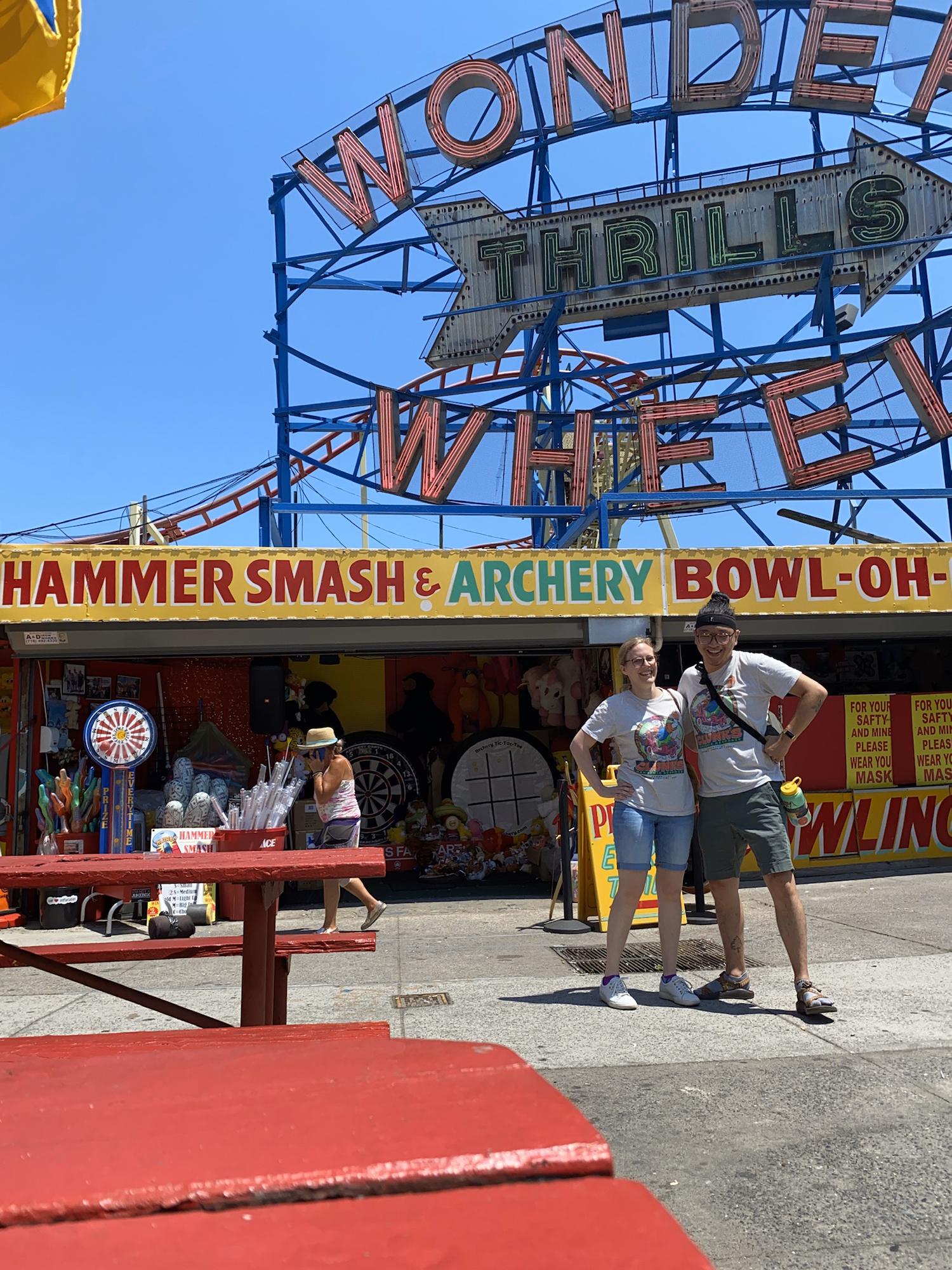 CONEY ISLAND! When we went to NYC, we took a half day in this magical place wearing our favorite matching shirts.