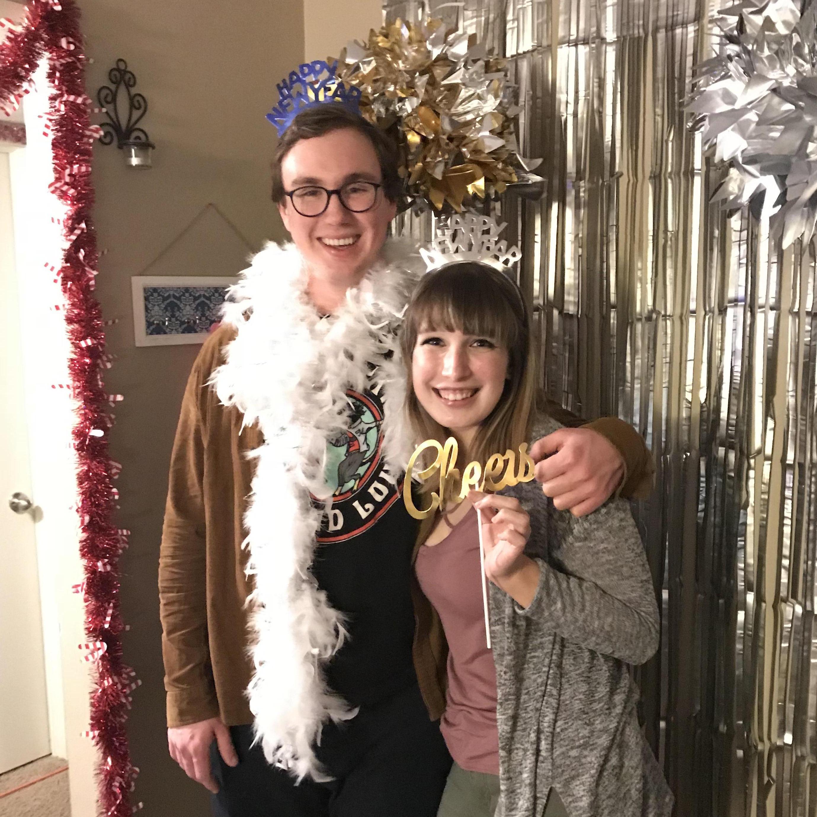 Our first picture together, New Year's Eve 2017/2018!