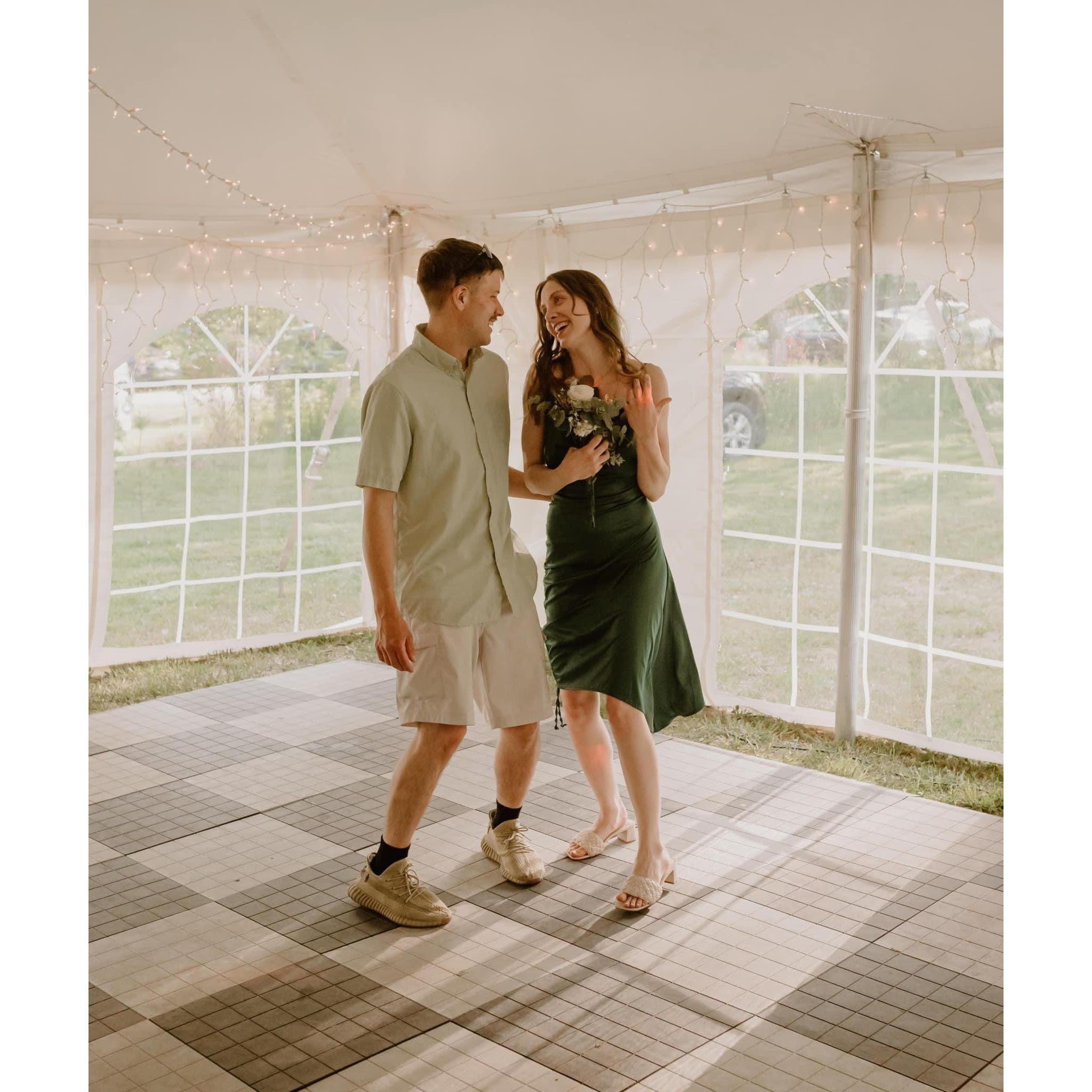 I caught Alex Hyer's bouqet in May, and Gavin proposed in July!